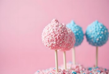 Cake pops isolated on white background
