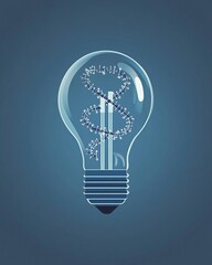 Innovative light bulb concept showcasing dna structure modern design digital art abstract background visual representation