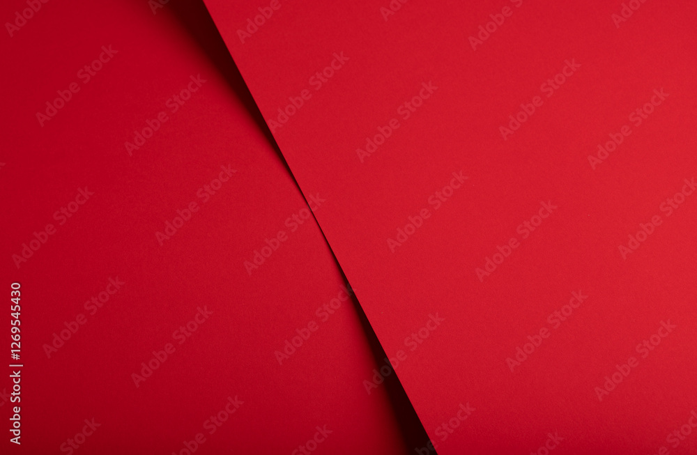 Poster Bold scarlet red paper background with a deep matte texture and overlapping folds.
