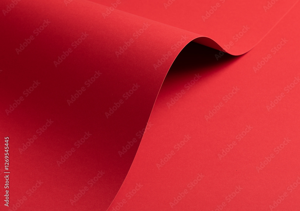 Aufkleber bold scarlet red paper background with a deep matte texture and overlapping folds. vibrant crimson a