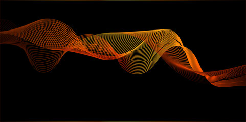 abstract background with geometric curved waves Luxury line patterns, Abstract paper wave background and abstract gradient various floating geometric lines, Technology flow grid blend curve wave line.