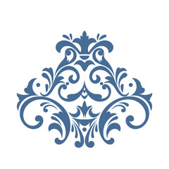 Vintage rococo decor with leaves and swirls. Victorian  arabesque 