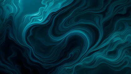 Obraz premium Abstract Teal Blue Swirl Digital Art Background