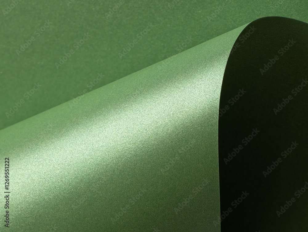 Fototapete deep forest green paper background with a smooth matte texture and subtle wavy edges. rich basil and