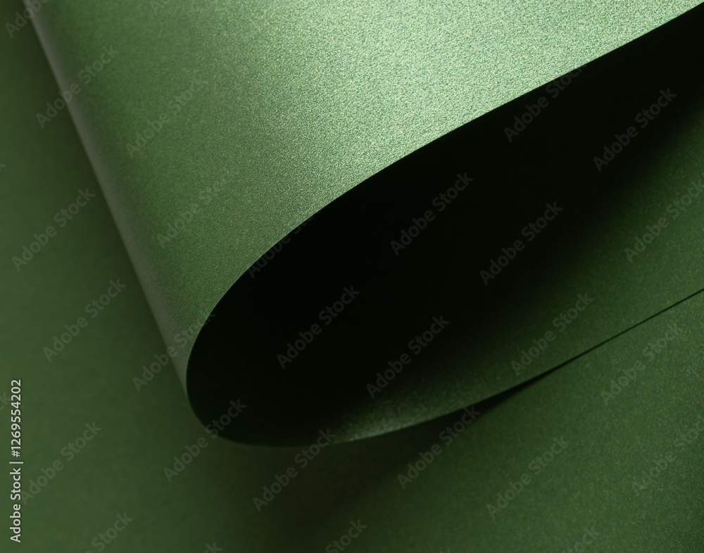 Aufkleber emerald green paper background with a pearlescent, glossy texture and shimmering wavy edges. deep fo