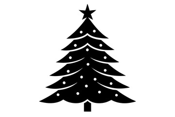 Christmas Tree icon silhouette