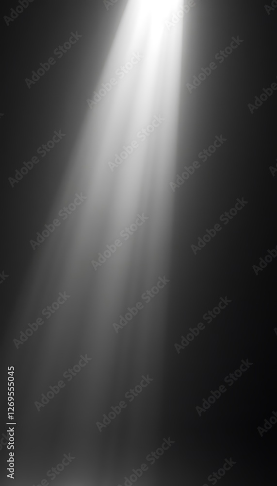 Poster generative ai image of ethereal light rays piercing a somber atmosphere