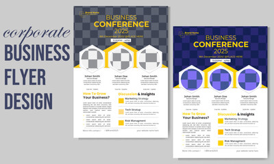 Corporate business flyer, trendy style, eye catchy modern, creative, colorful flyer, marketing, 
Multiple Color Variations