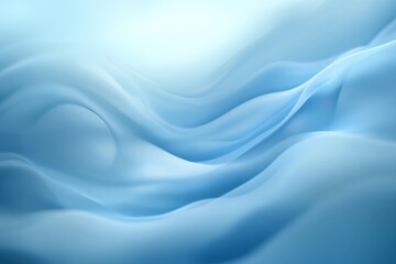 Obraz premium Abstract light blue flowing fabric; soft waves in the background