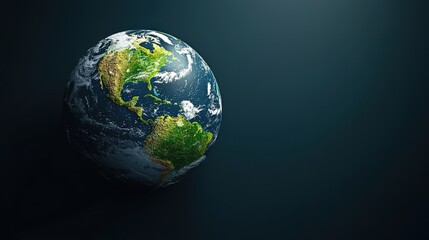 Fototapeta premium Stunning Earth View with Clear Oceans and Lush Green Land Features