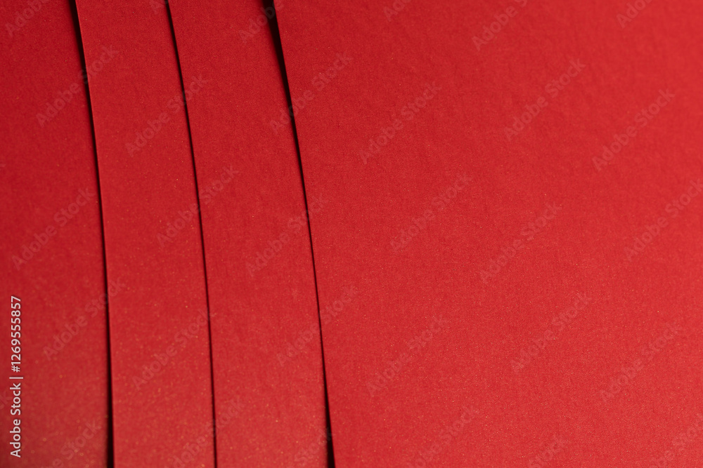 Aufkleber Fiery crimson paper background with a smooth texture and glowing gradient. Bold scarlet tones and geometric lines create a luxurious, elegant, and dynamic abstract design.