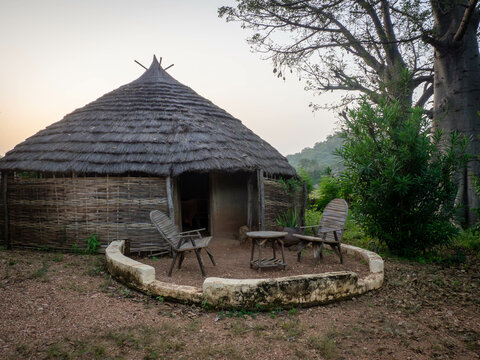 Case traditionnelle de Casamance en Afrique au S&eacute;n&eacute;gal