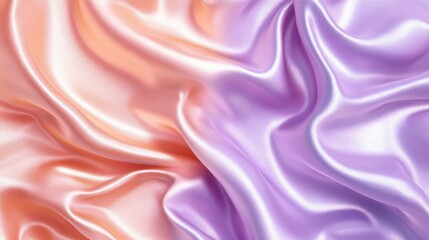 Obraz premium Draped Peach And Lavender Silk Fabric Texture