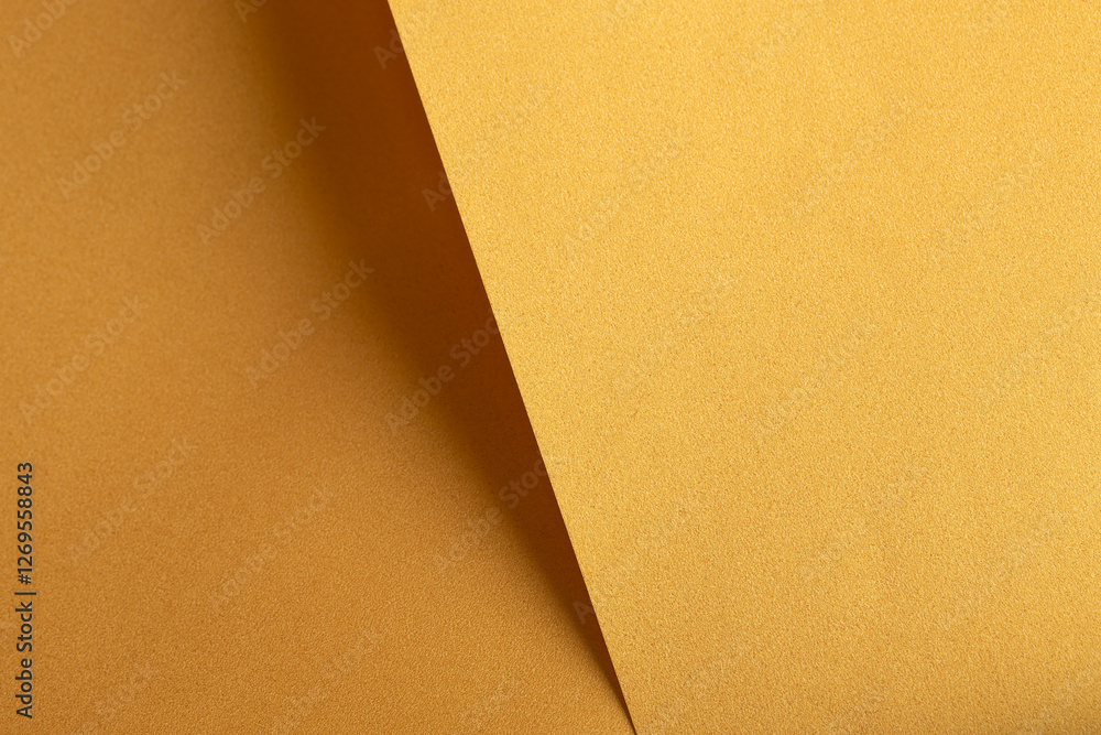 Poster Golden saffron paper background with a matte, velvety texture and deep amber tones. Subtle geometric lines and wavy patterns create an elegant, refined, and harmonious abstract design.