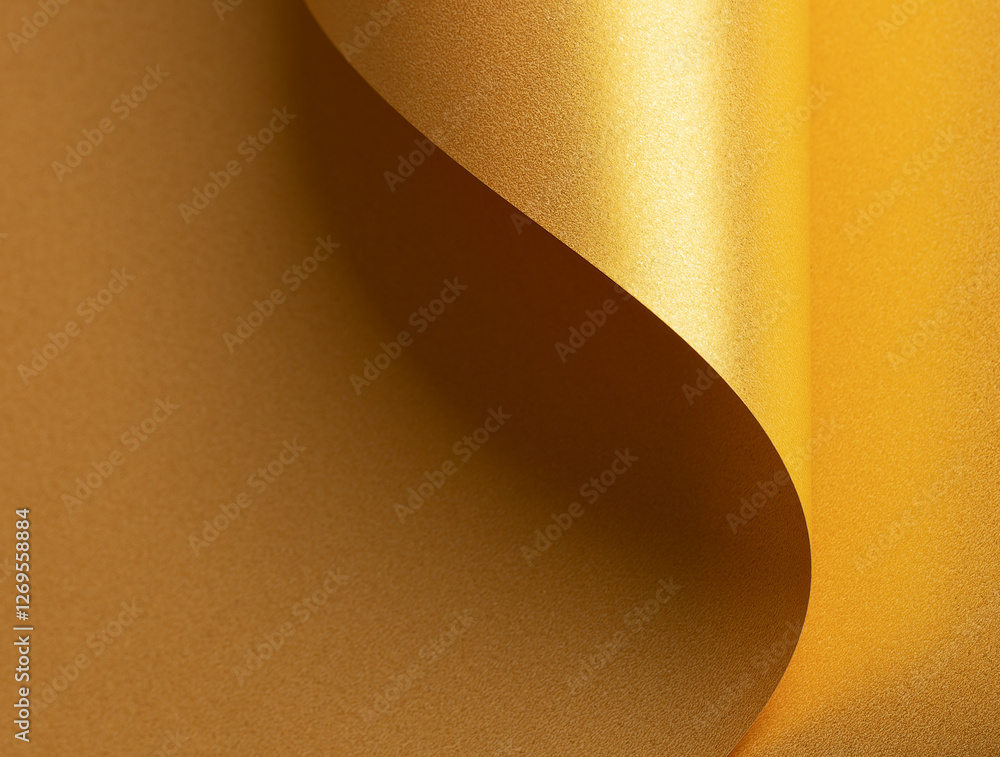 Aufkleber golden saffron paper background with a pearlescent, glossy texture and shimmering edges. radiant hon