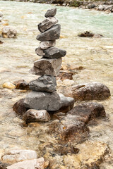 Landscape of Isar river origin, Scharnitz, Austria