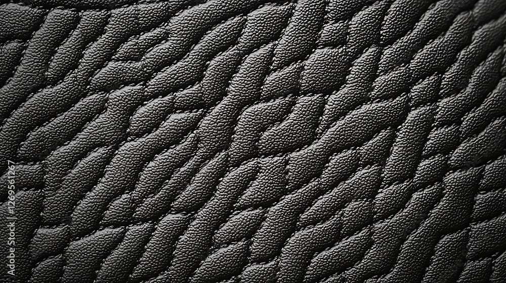 Poster a textured, dark surface featuring intricate, wavy patterns that create a visually striking, tactile
