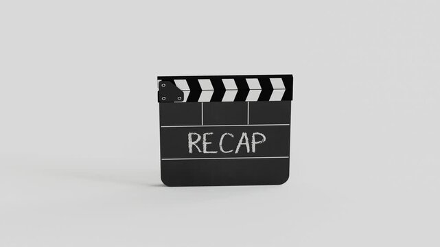 Recap Clapper Board, cinematography concept