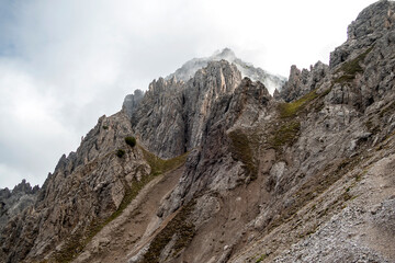 Ursprungssattel Nordlinger hut on Karwendel Hohenweg, Austria