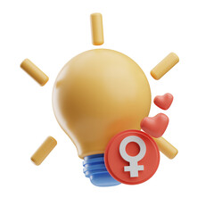 Creative Light Bulb Icon with Symbols