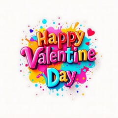  happy valentine day graphic design vibrant colorfu