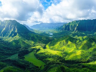 Obraz premium Mountain Valley Landscape