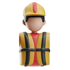 Cartoon Construction Worker Figurine for Play and Learning
