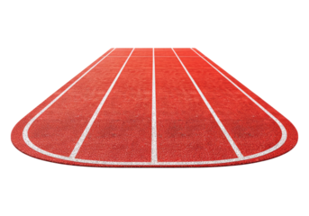 Red running track.
