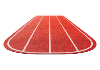 Gordijnen Red running track. © saba