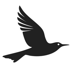 Obraz premium Silhouette of a bird flying free