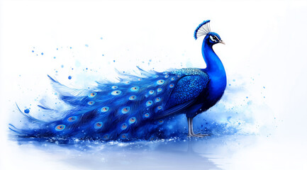 A Drawn Peacock