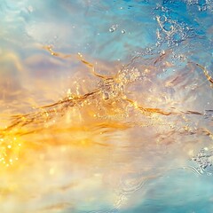 Abstract blue background with bubbles. 3d rendering, 3d illustration.