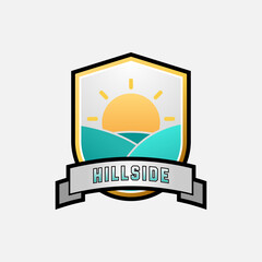 sports logo for hillside team with an elegant modern design