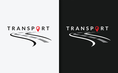 Modern minimalist transport. Vector symbol icon logo design illustration