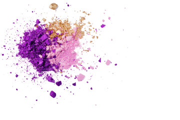 Vibrant crushed highlighters exploding in mid air creating a dynamic visual effect