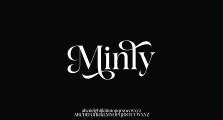 Classy elegant font, vintage type or luxury premium typeface, vector English royal alphabet. Classic typography in modern or old art deco style, serif letters for modern or retro poster font

