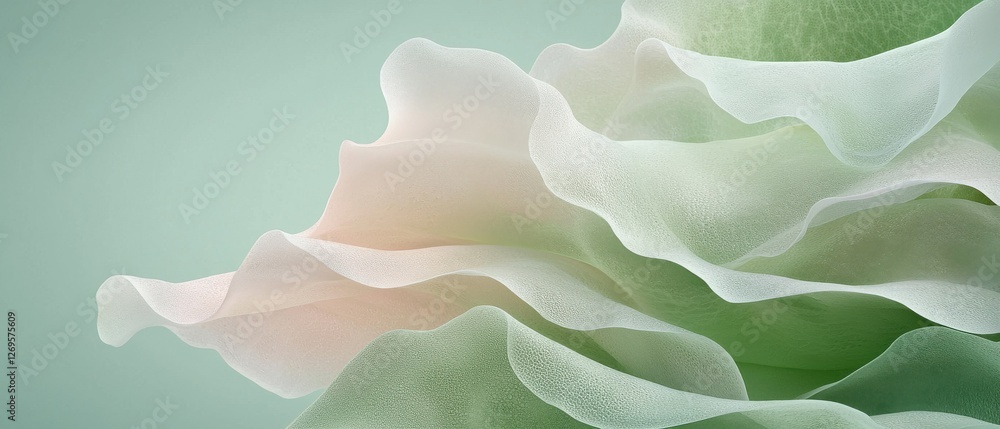 Poster flowing fabric abstract art studio setting digital artwork soft textures close-up view aesthetic ins