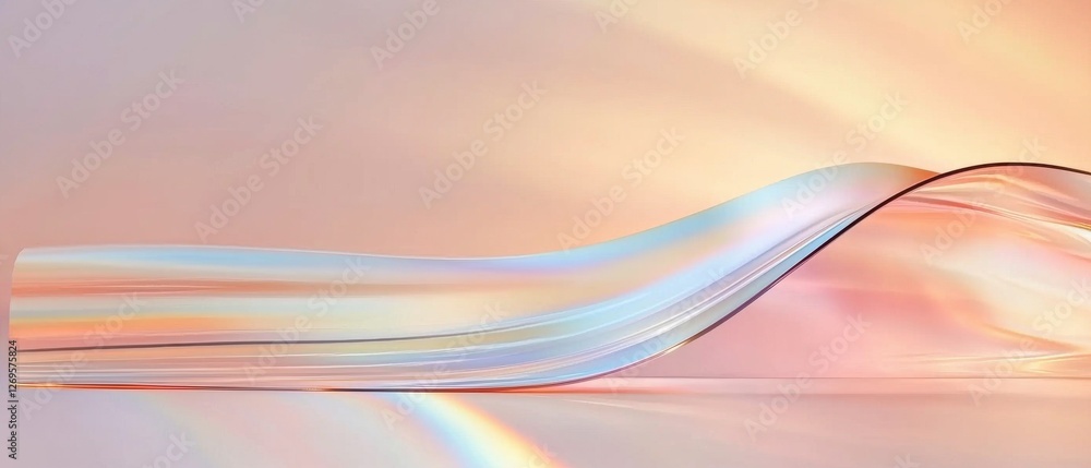 Poster dynamic light wave motion abstract space digital art ethereal environment close-up view fluid concep