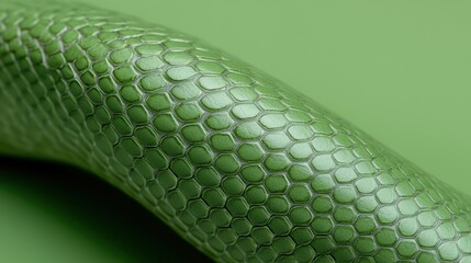 Obraz premium Exploring the intricate patterns of a green snake skin close-up nature macro environment