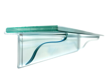 Artistic Glass Shelf to Showcase Your Favorite Items Isolated on Transparent Background