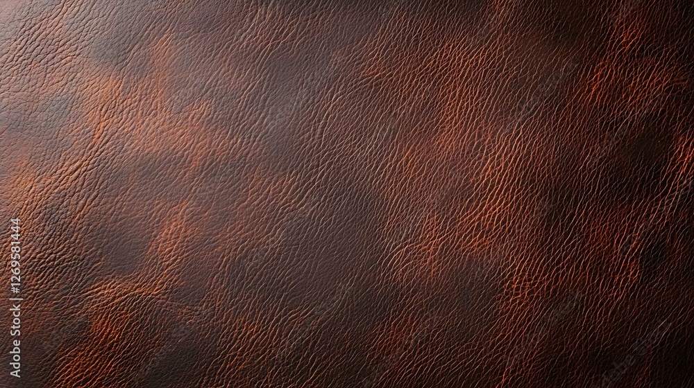 Poster a textured surface showcasing rich brown leather with subtle variations, creating an elegant and sop