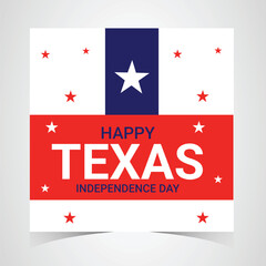 Happy texas independence day web banner template. illustration Vector Texas Independence day Background with flag. March 2nd Texas Independence Day Freedom holiday