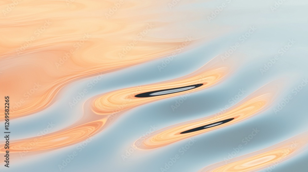 Poster nature's calm reflection serene water surface tranquil environment close-up view abstract concepts