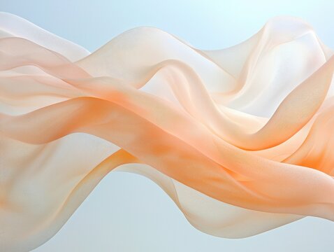Flowing silk fabric abstract art studio setting soft lighting minimalist concept