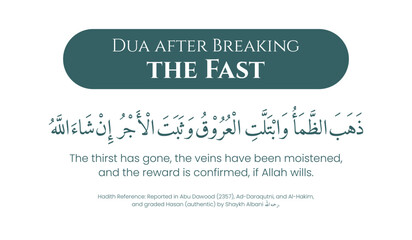 Dua after breaking the fast