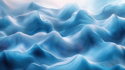 Obraz premium Fluid brushstrokes create an abstract geometric background in gradient blue and turquoise tones