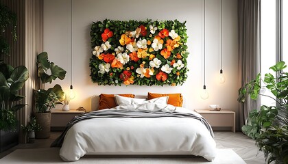 Elegant Floral Wall Art on White Background – Modern Home Decor