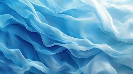 Obraz premium Abstract geometric background features intertwined lines in gradient blue and turquoise tones mimicking flowing water texture for artistic effect