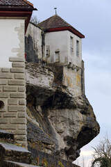View of the Lenzburg Castle and Historical Museum of the Aargau. Canton of Aargau, Switzerland.