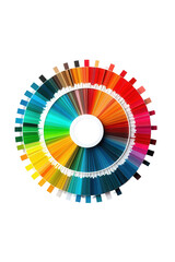 Obraz premium Color palette display with transparent background creative art studio digital art vibrant colors top view design inspiration